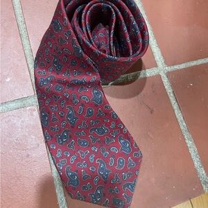 Christian Dior red paisley tie men’s classic designer